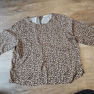 Xandres Belgium Womens Animal Print Style Heart Blouse size 44/US 16